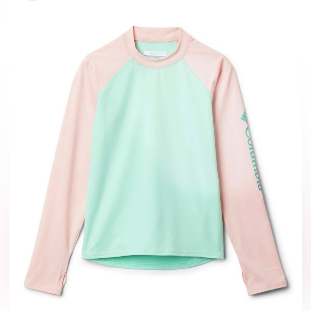 Columbia Sandy Shores Printed Long Sleeve Sunguard Youth Size Small New #Lux-E